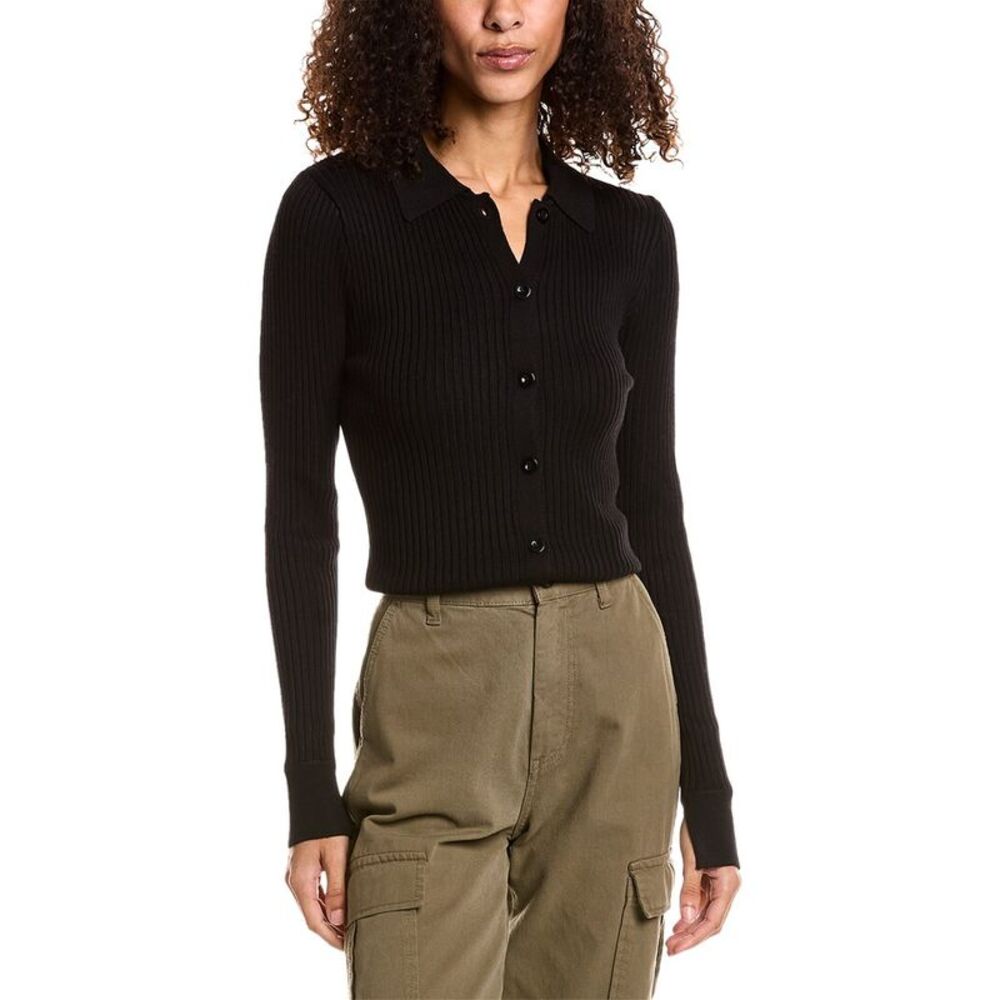 Rosewater Remi Womens  Ribbed Sweater, Black